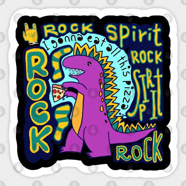 rock spirit, dinosaur Sticker by zzzozzo